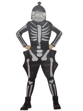 Fortnite Fishskull Boys M Costume Jumpsuit Mask Set Epic Games Disguise New